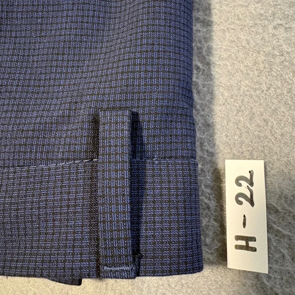 Banana Republic Dress Pants Mens Fits 38x34 Navy Slim Fit Micro Check Trousers